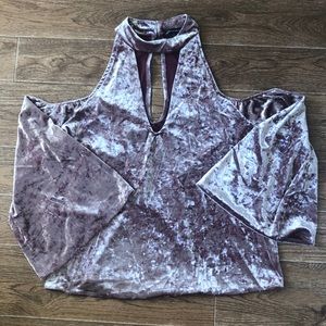 Crushed velvet top